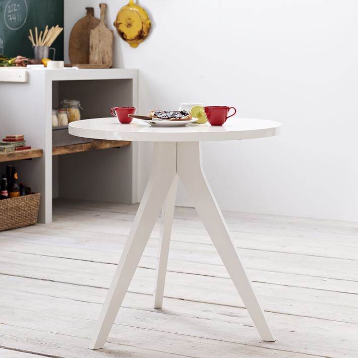 Tripod Dining Table - White Lacquer