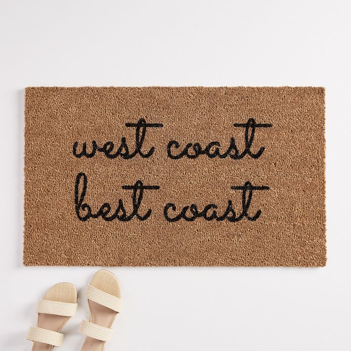 Nickel Designs Hand-Painted Doormat - West Coast Best Coast