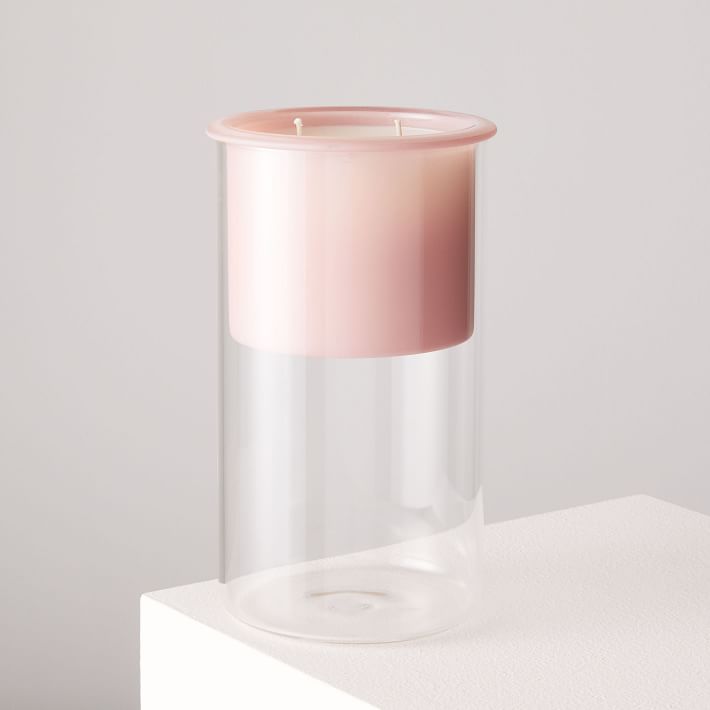 Floating Glass Candle - Coral Dusk