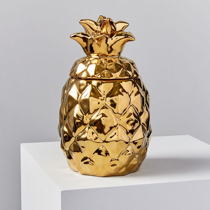 Gold Pineapple Candle - Palm Gardens