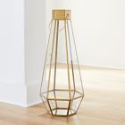 Faceted Glass &amp; Brass Metal Lanterns