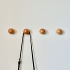 Modern Home by Bellver Wooden Ball Wall Hooks - Set of 4