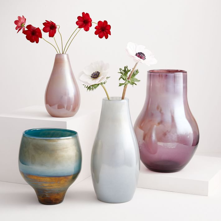 Pearlescent Glass Vases