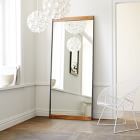 Industrial Wood Frame Floor Mirror
