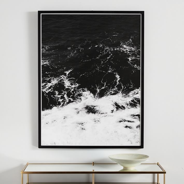 Obsidian Sea Framed Wall Art by Minted for West Elm