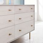 Modernist Wood &amp; Lacquer 6-Drawer Dresser (58&quot;) - Winter Wood