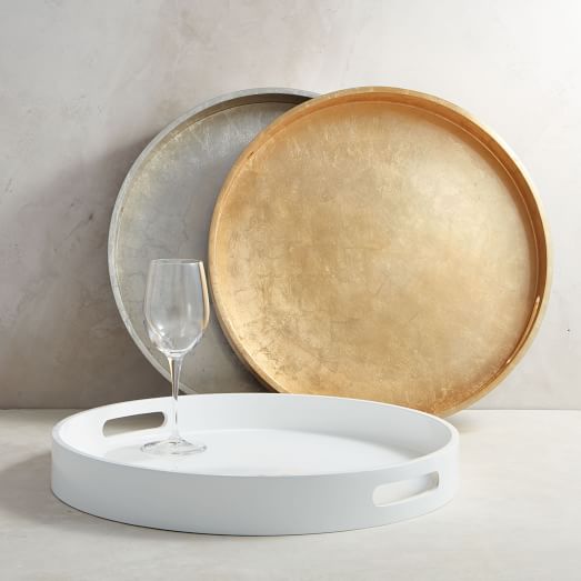 Lacquer Serving Trays - Round | West Elm