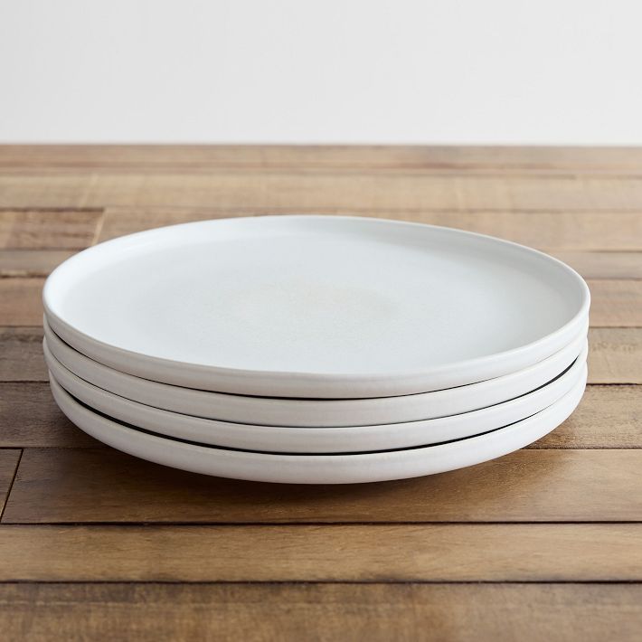 Kanto Stoneware Dinner Plate - Set of 8, Ice White