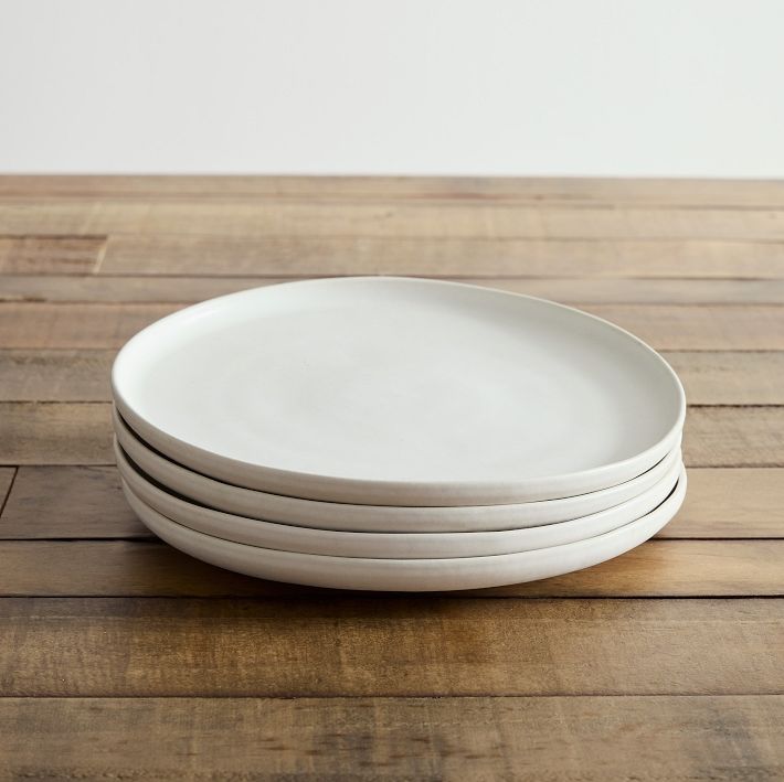 Kanto Stoneware Salad Plate - Set of 8, Ice White