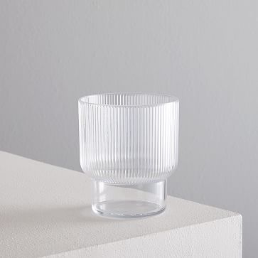 Fluted Acrylic Short Drinking Glass
