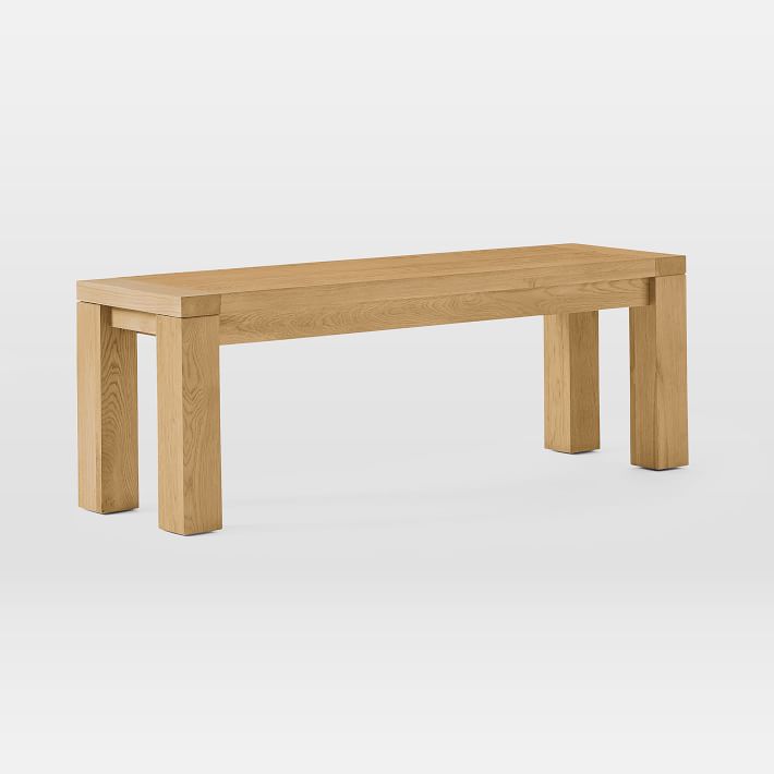 Open Box: Solid Oak Solid Wood Dining Bench - Natural Oak