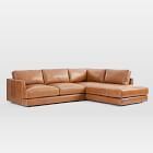 Haven Leather 2-Piece Bumper Chaise Sectional (108&quot;)