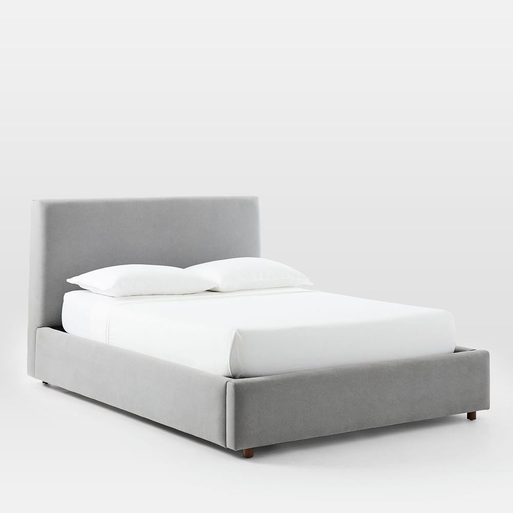 Haven Storage Bed, Queen, Performance Washed Canvas Storm Gray