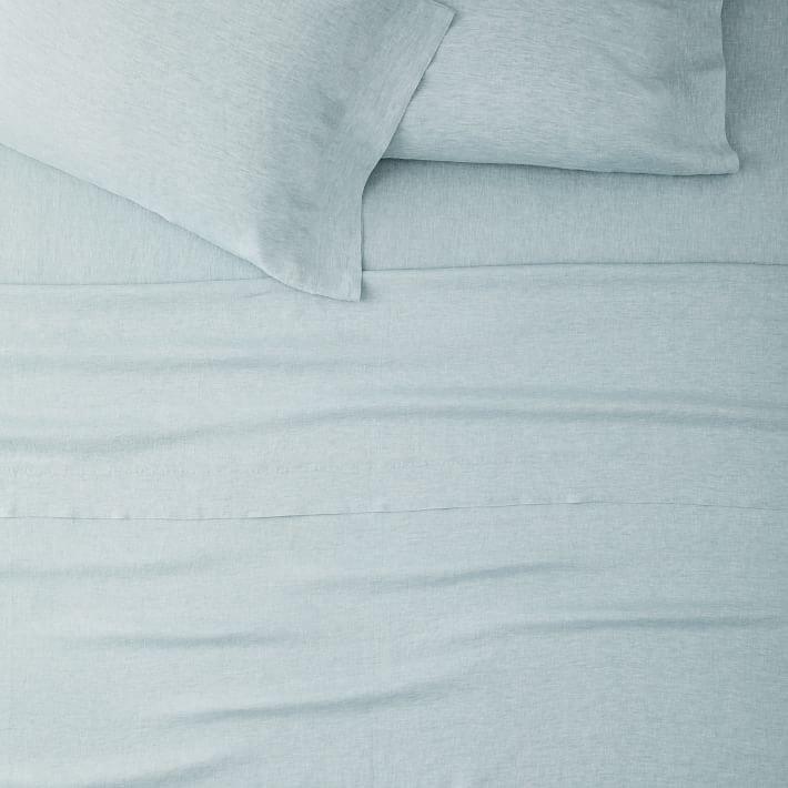 European Flax Linen Sheet Set (Silver Mist Melange)