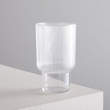 Fluted Acrylic Tall Drinking Glass