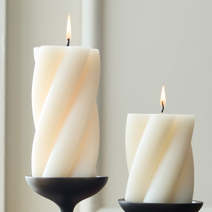 Chunky Twist Pillar Candles