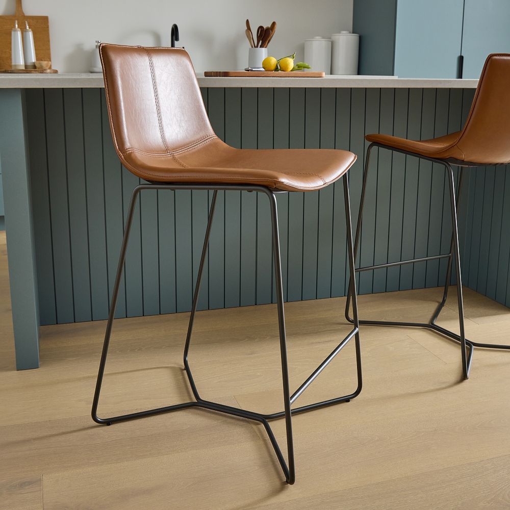 Open Box: Slope Leather Bar & Counter Stools | West Elm