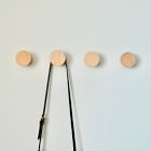 Modern Home by Bellver Wooden Round Wall Hooks - Set of 4