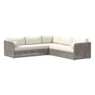 Coastal Outdoor 3-Piece L-Shaped Sectional Cushion Cover
