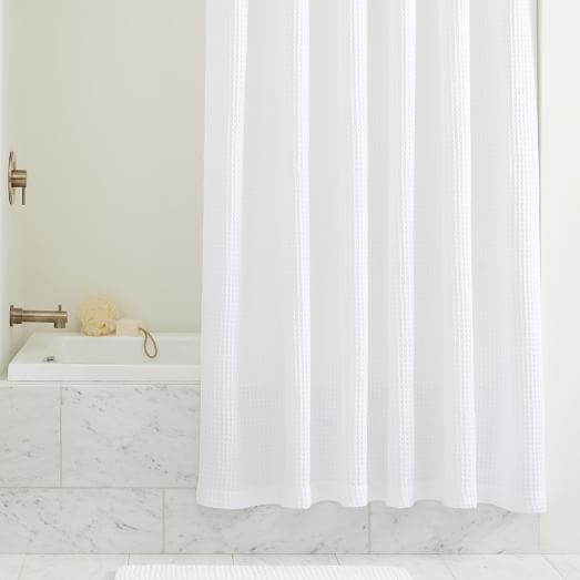 Plush Waffle Shower Curtain | West Elm