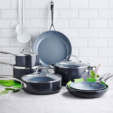 GreenPan™ Valencia Ceramic Nonstick 11-Piece Cookware Set | West Elm