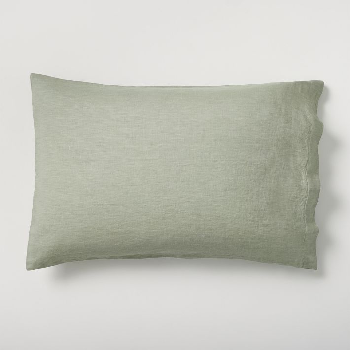 European Flax Linen Pillowcases  - Celadon