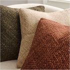 Heathered Basketweave Wool Pillow Cover