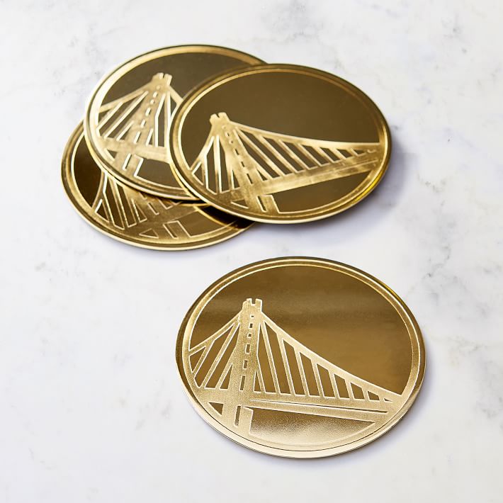 Golden State Warriors&#8482 Gold Coasters, Set of 4