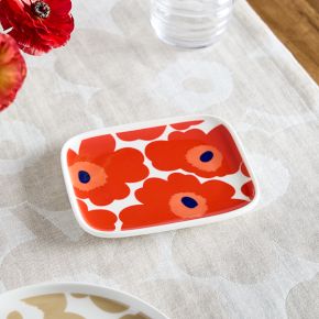 Marimekko Oiva Unikko Rectangle Plate | West Elm