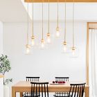 Sculptural 7-Light Pebble Chandelier