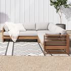 Santa Fe Slatted Outdoor 3-Piece L-Shaped Sectional (93&quot;)