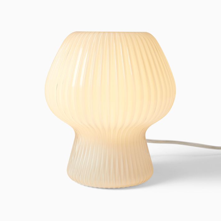 Ribbed Glass Table Lamp (9"–18")