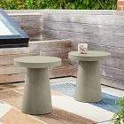 Concrete Pedestal Outdoor Round Side Table (18&quot;)