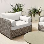 Coastal Outdoor Sofa (76&quot;), Lounge Chair & Concrete Pedestal Coffee Table Set