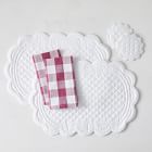 Heather Taylor Home Scalloped Linen Coasters (Set of 4)