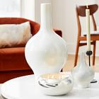 Reactive Glaze White Ceramic Vases