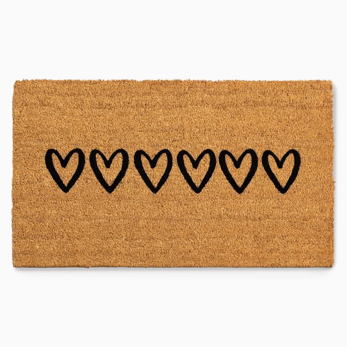 Nickel Designs Hand-Painted Doormat - Heart