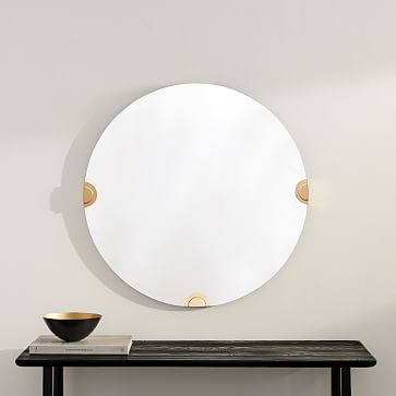 Olive Frameless Metal Mirror - 30