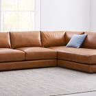 Haven Leather 2-Piece Bumper Chaise Sectional (108&quot;)