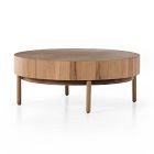 Wood Drum Round Coffee Table (42&quot;)