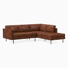 Axel Leather 2-Piece Bumper Chaise Sectional (95&quot;)