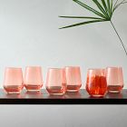 Estelle Colored Glass Stemless Wine Glass (Set of 6)
