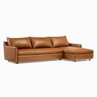 Easton Leather 2-Piece Chaise Sectional (115&quot;)