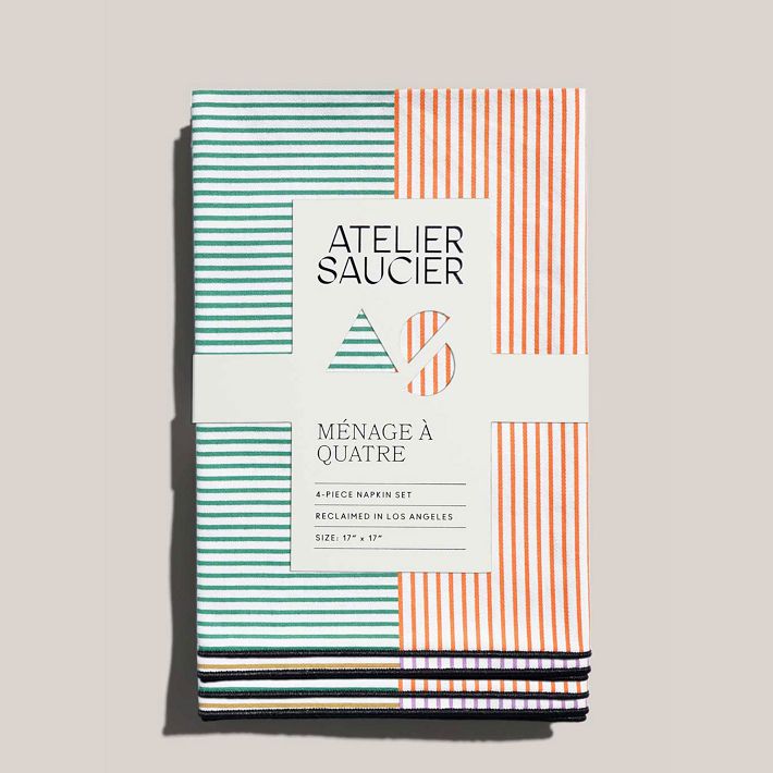 Atelier Saucier Marfa Stripe Napkins (Set of 4)