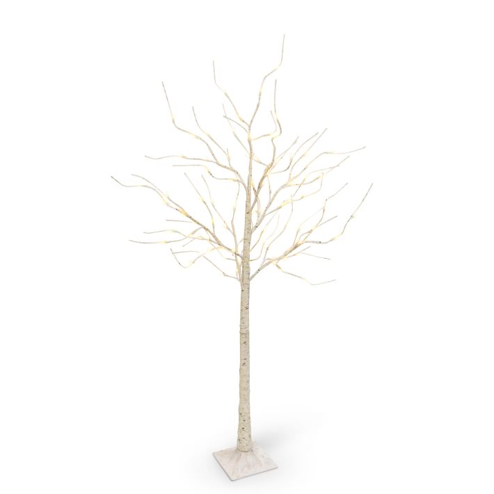 Icy White Light-Up Tree - 6'