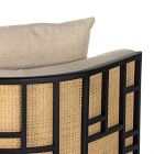 Upholstered Grid Back Chaise (81&quot;)