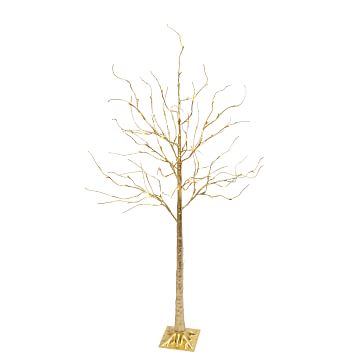 Electric Gold Light-Up Tree - 6' | West Elm