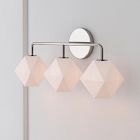 Sculptural 3-Light Faceted Sconce