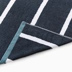 Woven Stripe Beach/Pool Towel - Black