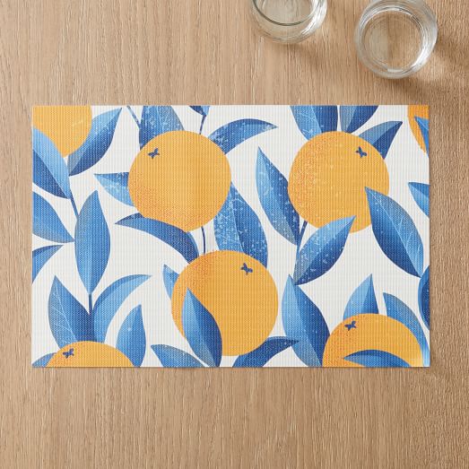 Kassa Dini Easy-Care Placemats - Citrus (Set of 4) | West Elm